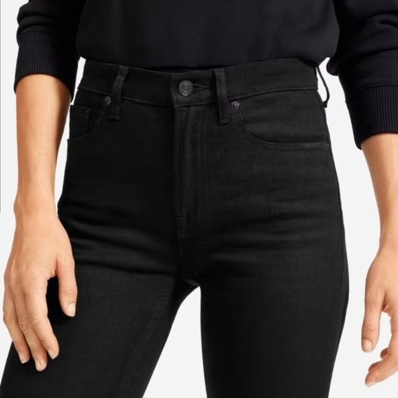 NWT Everlane The high rise skinny Jean in black ankle size 23 tall - Picture 3 of 10